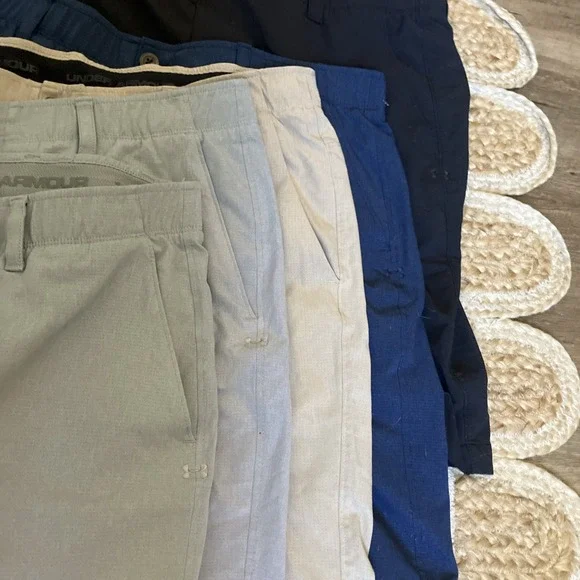 Lot of 5 Under Armour Heat Gear Polyester 10" Inseam Chino Golf Shorts Men's 40 - Picture 6 of 10